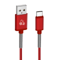POWERTECH Καλώδιο USB σε Type C flex alu PTR-0024, copper, 1m, κόκκινο
