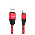 POWERTECH Καλώδιο USB σε Type C eco flat PTR-0038 copper, 1m, κόκκινο