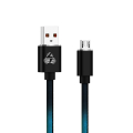 POWERTECH Καλώδιο USB σε Micro USB leather PTR-0028, 1m, μαύρο/μπλέ