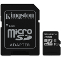 KINGSTON SDCS/16GB CANVAS SELECT 16GB MICRO SDHC UHS-I CLASS 10 + SD ADAPTER